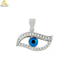 Gümüş Nazar Boncuğu Kolye Ucu